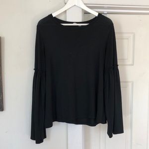 GAP | Elegant Black Women's Top with Bell Sleeve - Size L